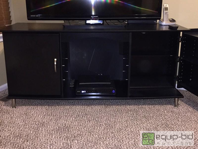 lot 1135 image: Black Entertainment Center Stand