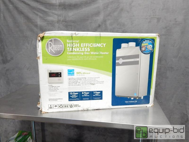 lot 2414 image: Rheem High Efficiency Tankless Condensing LP Gas Water Heater