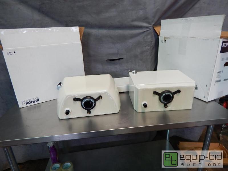 lot 2468 image: 2 Toilet Tanks One No Lid