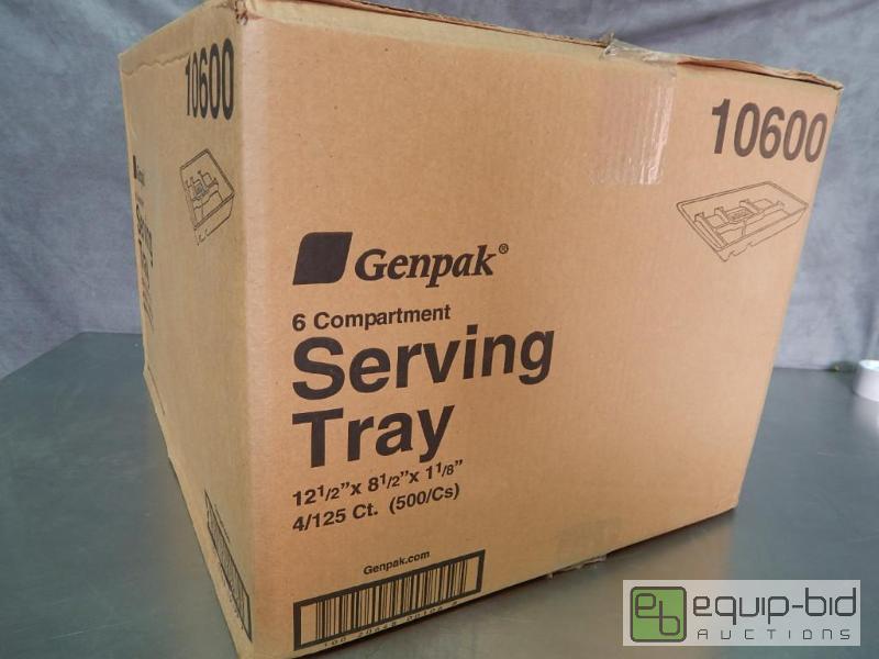lot 2674 image: Genpak 6-Compartment Serving Trays