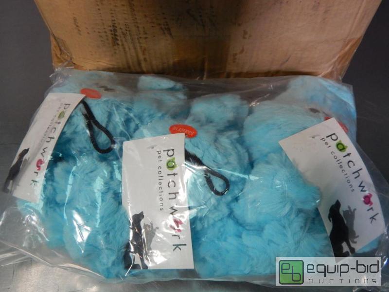 lot 2753 image: Box of Patchwork Octopus Pet Toys