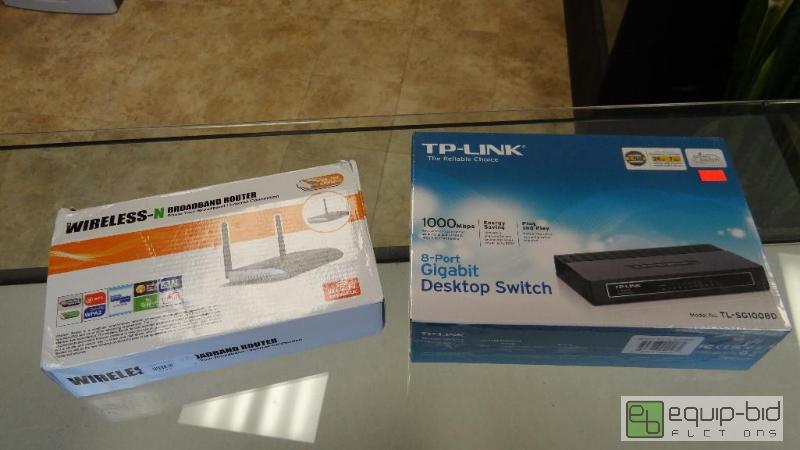 lot 133 image: TP-Link Desktop Switch 8 Port & a Wireless Broadband Router