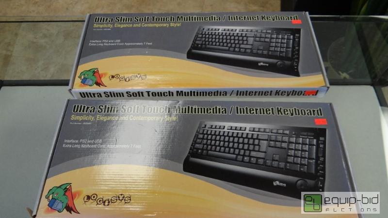 lot 135 image: Logisys Ultra Slim Touch Multimedia Internet Keyboard