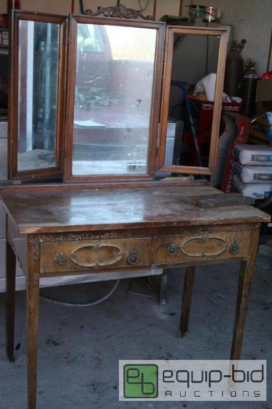 lot 2021 image: Antique vanity, missing one mirror. 57&quot ...