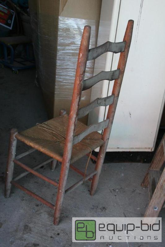 lot 2024 image: Antique highback chair 17&quot at seat 42&qu...