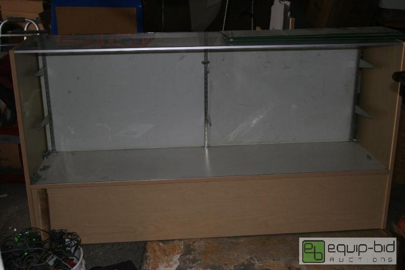 lot 2051 image: Glass front display case 70&quot long 38&quo...