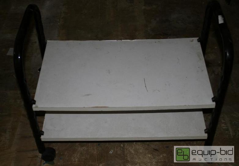 lot 2077 image: Rolling shelf, 29&quot long 24&quottall 16&...