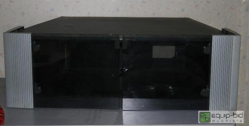 lot 2078 image: TV stand with glass doors. 39&quotlong 13&qu...