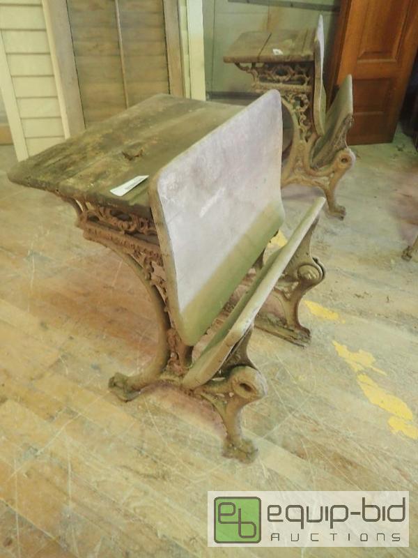 lot 2702 image: Vintage Early Years Kids School Folding Desk