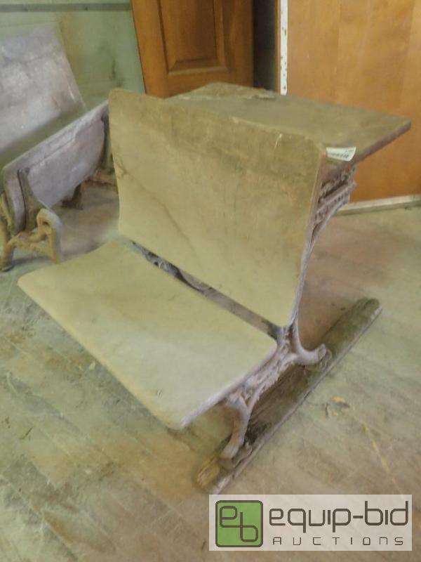 lot 2703 image: Vintage Early Years Kids School Folding Desk