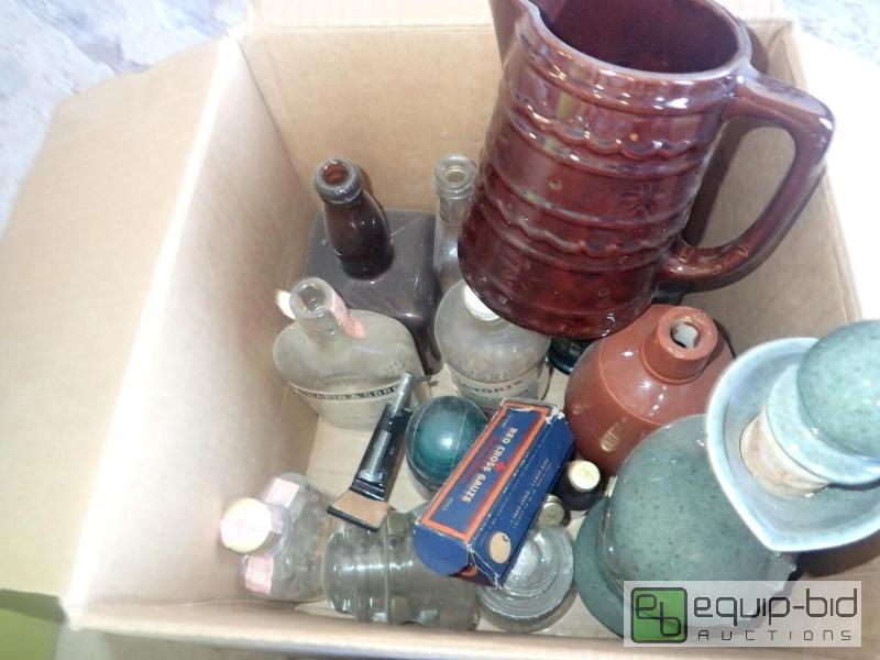 lot 2720 image: Large Lot of Glass Bottles Flask And More
