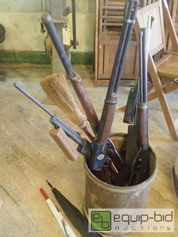 lot 2746 image: Large Lot of Pellet Rifles And Umbrellas