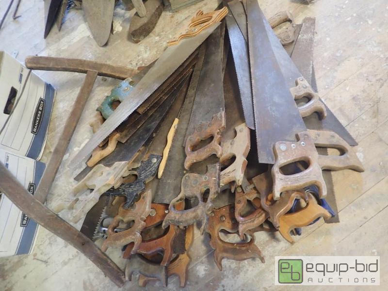 lot 2768 image: Large Lot of Classic Hand Saws