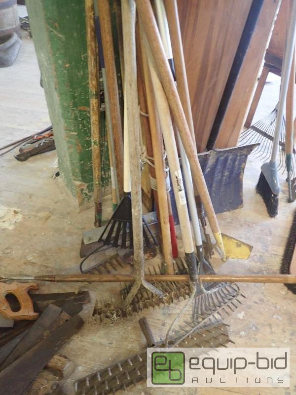 lot 2771 image: Large Lot of Misc Yard Rakes