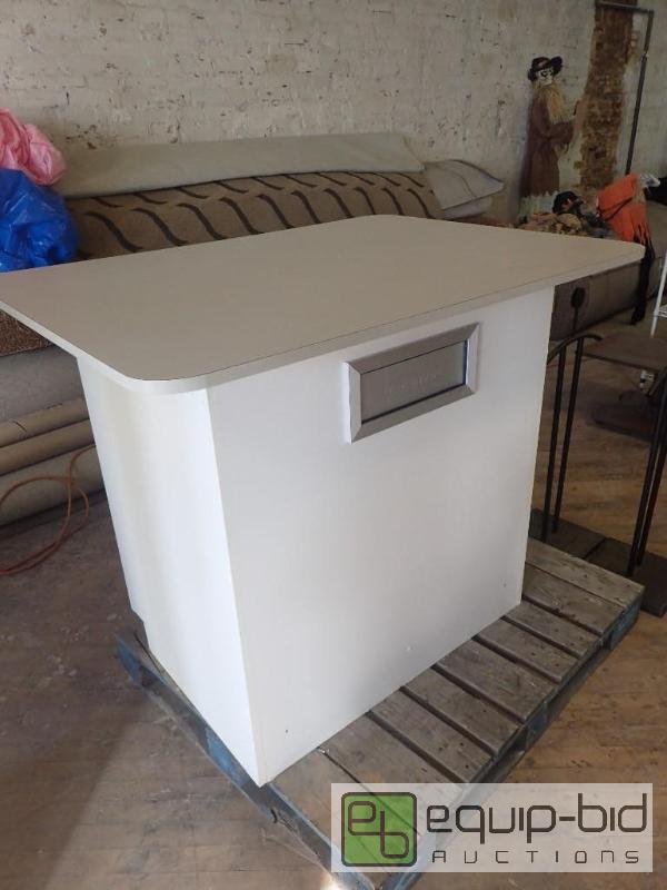 lot 2789 image: Laminate Table Top w Mail Drop Slot