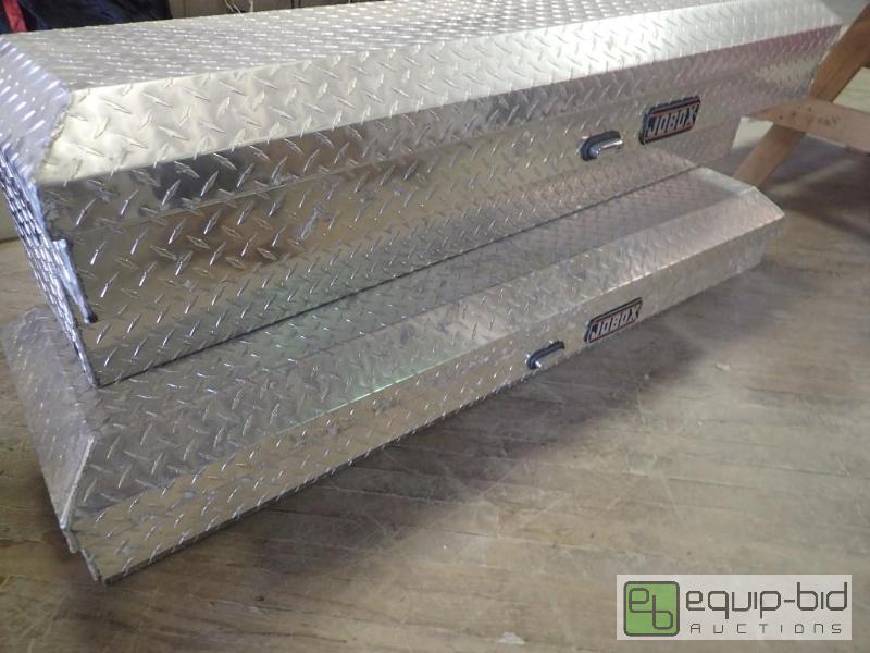 lot 2795 image: Diamond Plate Jobox Truck Bed Tool Storage Boxes