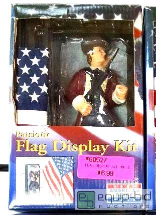 lot 4039 image: Qnty 4 pcs patriotic flag display kits with h...