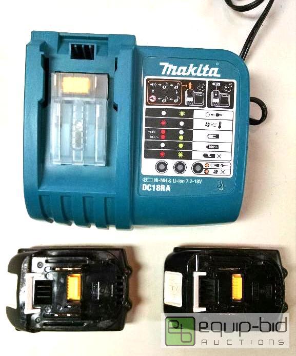 lot 4048 image: Makita charger and 2 batterys, charger model ...