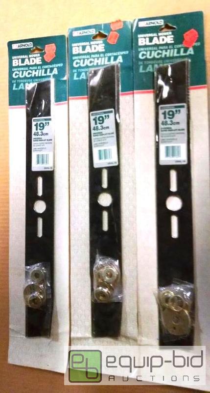 lot 4143 image: Qnty 6 pcs 19 inch universal fit mower blades...