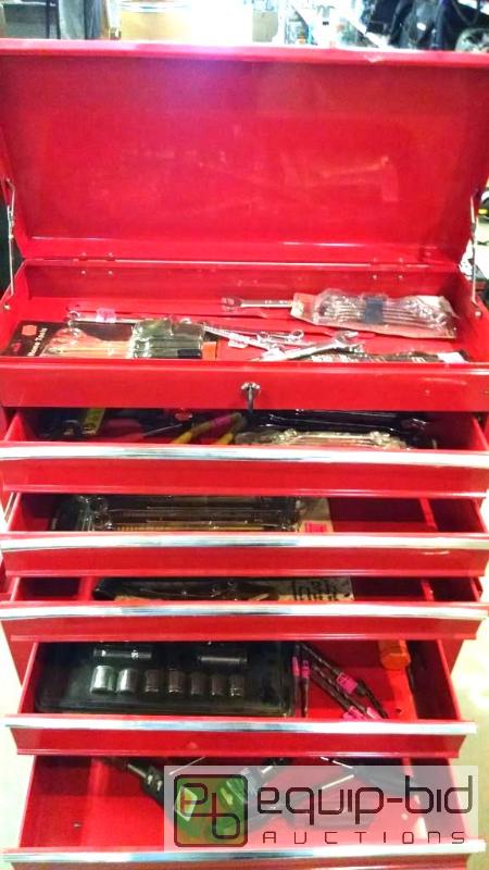 lot 4202 image: Toolbox with over 125 pcs assorted tools, 5 d...