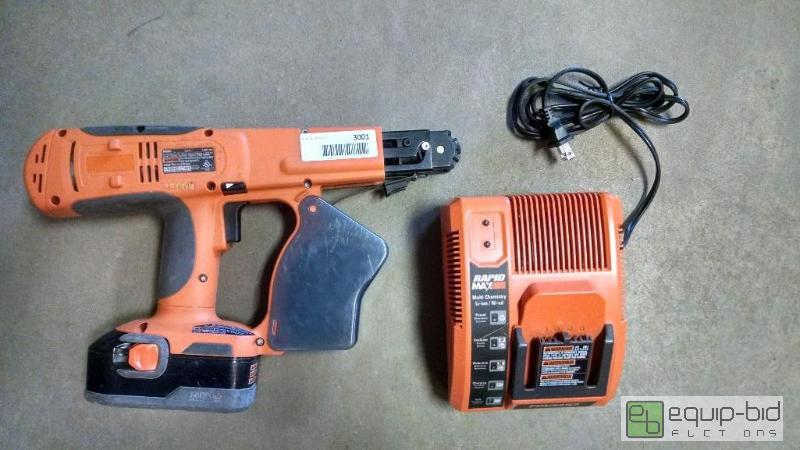 lot 4242 image: Ridgid ZRR8660 18v Collated Screwgun Includes...