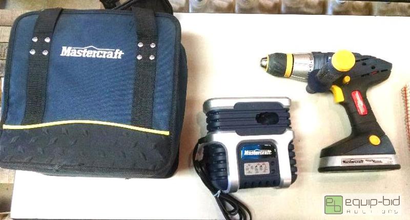 lot 4245 image: MasterCraft 18v Li Ion Cordless 12 inch Dril...