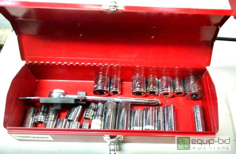lot 4248 image: True Craft Socket Set 24pc 12 Drive Socket S...