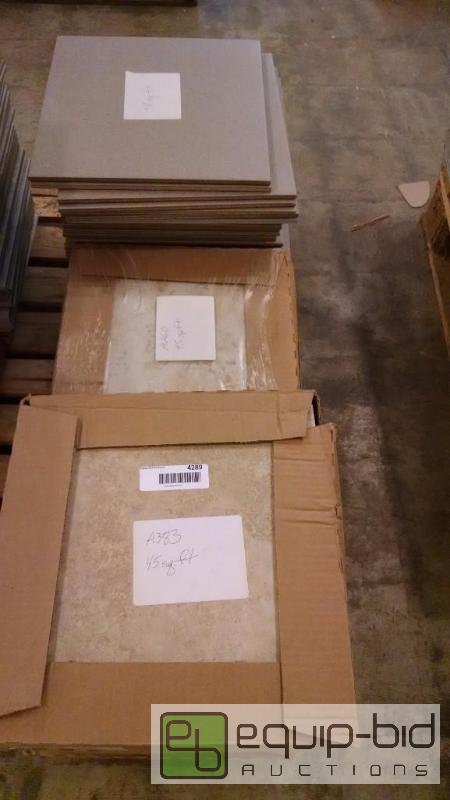 lot 4289 image: Misc tile consists of, 12 x 12 taupe approx&n...