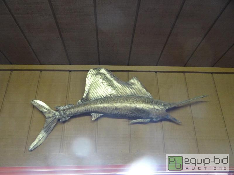 lot 562 image: Metal sailfish wall hanging.  Approx. 36&quot...