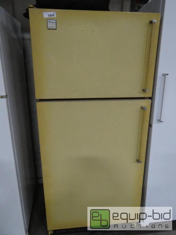 lot 573 image: Harvest gold refrigerator. Untested....
