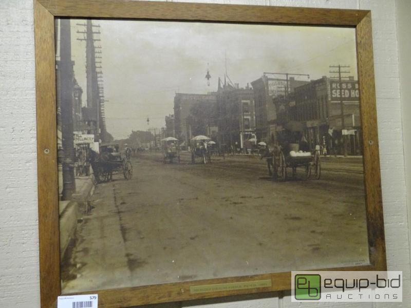 lot 579 image: Framed picture of 200 block Douglas Ave. in 1...