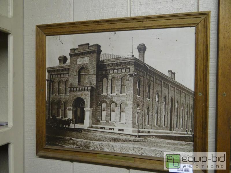 lot 584 image: Framed picture of Wichita Opera House in 1879...