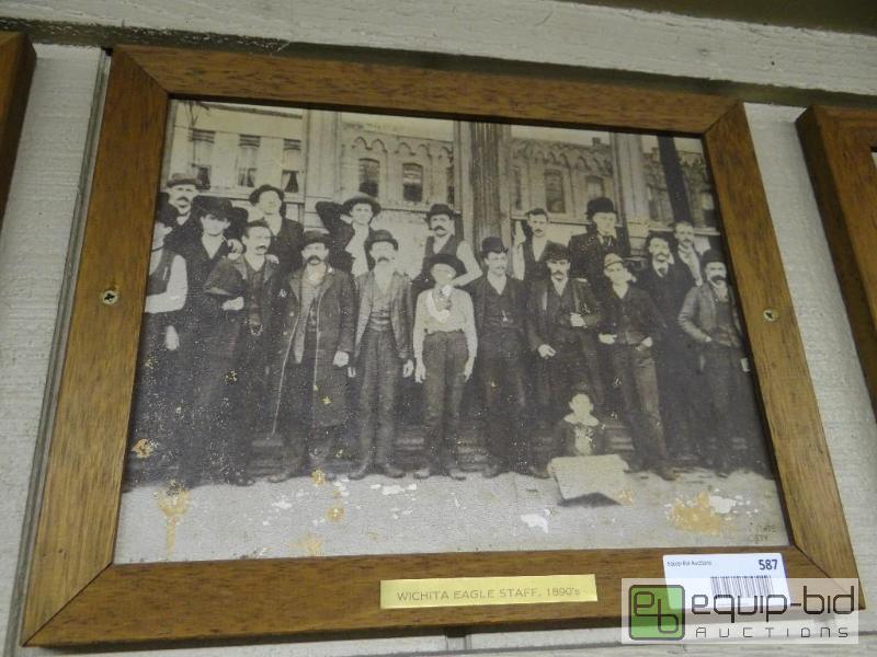 lot 587 image: Framed picture of Wichita Eagle Staff in 1890...