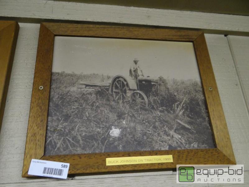 lot 589 image: Framed picture of Buck Johnson on Tractor in ...