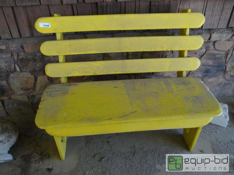 lot 592 image: Vintage wood bench....