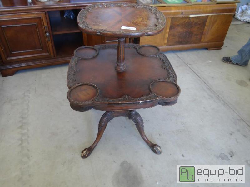 lot 609 image: Antique 2 tier table....