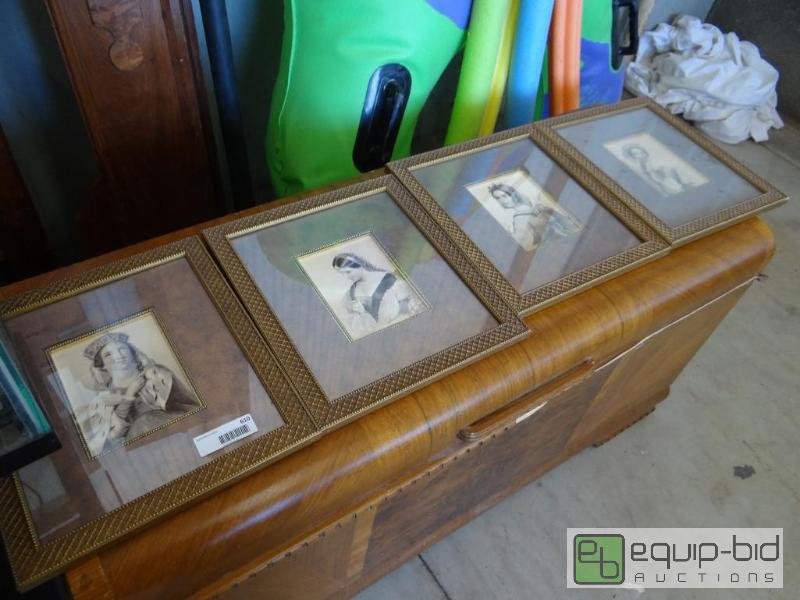 lot 610 image: Set of 4 Victorian prints in frames....
