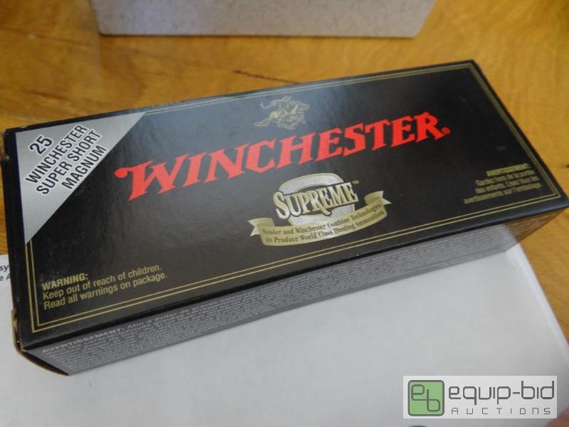 lot 625 image: Box of 20 rounds of Winchester AccuBond 25 WS...