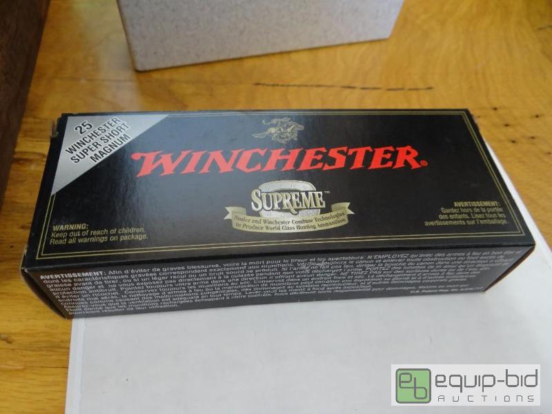 lot 627 image: Box of 20 rounds of Winchester AccuBond 25 WS...