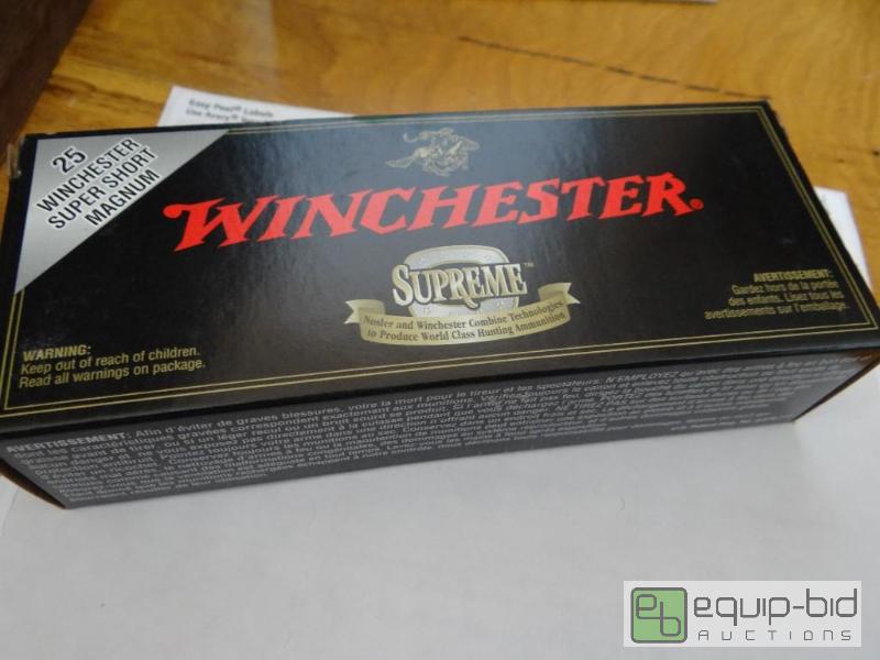 lot 628 image: Box of 20 rounds of Winchester AccuBond 25 WS...