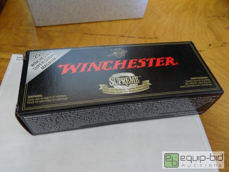 lot 629 image: Box of 20 rounds of Winchester AccuBond 25 WS...