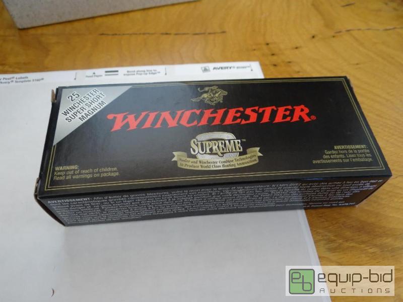 lot 630 image: Box of 20 rounds of Winchester AccuBond 25 WS...