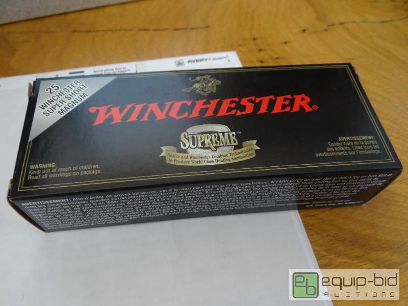 lot 631 image: Box of 20 rounds of Winchester AccuBond 25 WS...