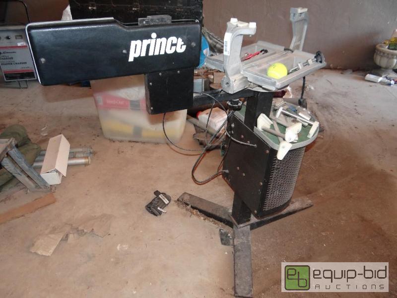 lot 672 image: Prince tennis racket stringing machine with a...