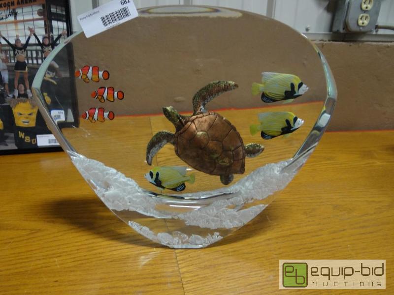 lot 682 image: Nice decorative sea turtle and fish counter t...