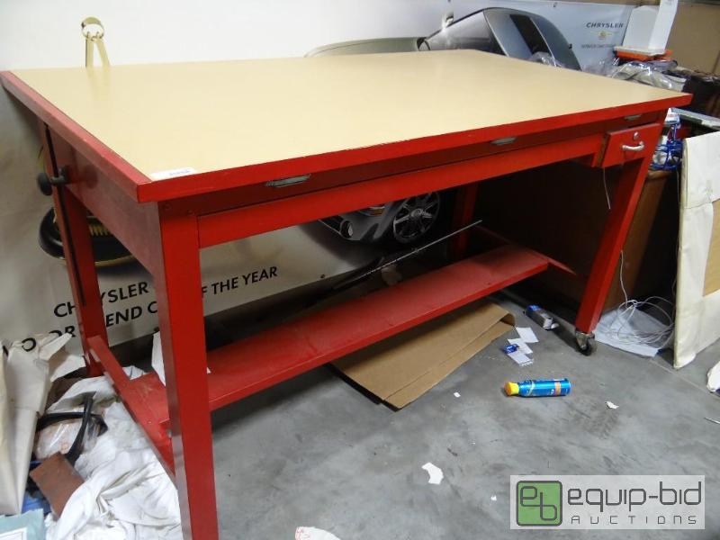 lot 688 image: Very nice drafting table with 2 drawers.  Thi...