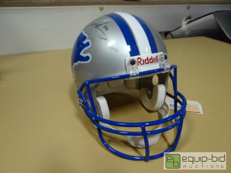 lot 696 image: Riddell full size Lions football helmet Signe...