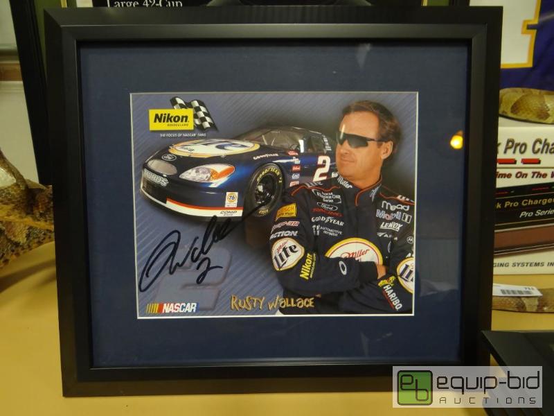 lot 714 image: Professionally framed Nascar driver print.  S...