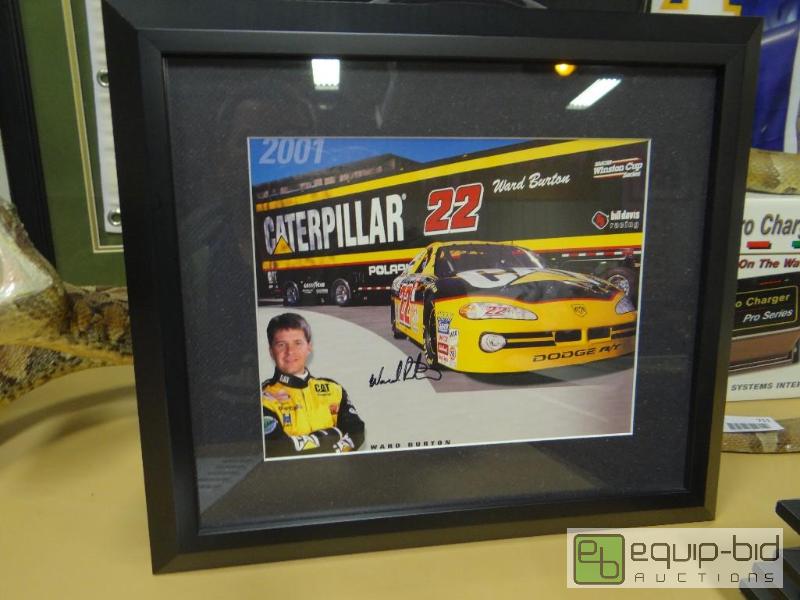 lot 715 image: Professionally framed Nascar driver print.  S...