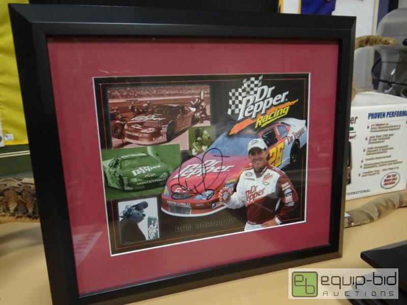 lot 716 image: Professionally framed Nascar driver print.  S...